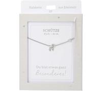 Depesche Collana da donna con ciondolo a forma di cuore, argento o oro, regolabile in 42-47 cm, in diverse varianti con simboli, lettere o segno zodiacale, Filigran, Acciaio inossidabile, Nessuna