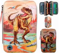 Dino World Led Khaki Brown (412381) Triple Pocket Pencil Case Multicolor Uomo