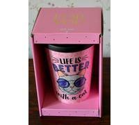 Depesche ISOLIERBECHER in scatola di cartone, 350 ml, "LIFE IS BETTER WITH A ...