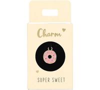 Depesche-Lettere 11834-062 Charm Donut, Ciondolo Placcato Oro per collane, bracciali e Orecchini, Ideale Come Piccolo Regalo, Multicolore, Normal