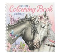 Depesche Miss Melody 12469 - Libro da colorare speciale, con 20 cavalli da sogno, da dipingere con penne o delicati colori ad acqua