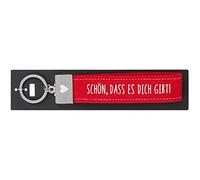 Depesche- Portachiavi con Passanti in Feltro, con Chiusura in Metallo incisa e Stampa iconica, Schön, Dass es Dich Gibt, Rosso, Circa 18,7 x 4,4 x 1 cm Colore, ca, 18,7 cm, 004298-098