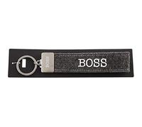 Depesche Portachiavi in Feltro con Chiusura in Metallo incisa e iconica Stampa Boss, Grigio, Circa 18,7 x 4,4 x 1 cm