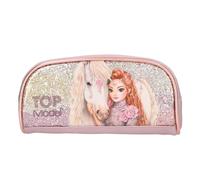 Depesche Schlampertasche 13294 TOPModel Viva Violet Viola con Motivo di Modella, Cavallo e Glitter, Astuccio con Chiusura a Cerniera, Multicolore, One Size
