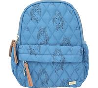 Depesche Sport 12026 Miss Melody Blue Quilt-Zaino per Bambini con Motivo a Cavallo e Cuciture trapuntate, Borsa in Blu Chiaro con Spallacci Regolabili, Multicolore