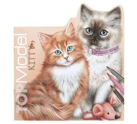 Libro para colorear Top Model 12713 Kitty con figura di gatitos y perritos