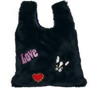 DEPESCHE TOP MODEL10683-BORSA ECOPELLICCIA BLU SUPERSOFT BIMBA/RAGAZZA 34x27x3CM