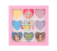 Depesche TOPModel Beauty And Me 12813-Palette di ombretti con 9 Colori alla Moda, in Scatola Rosa con Motivo Modello, Multicolore, 12813
