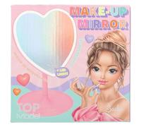 Depesche 12928 TOPModel Beauty And Me Trucco Rosa a Forma di Cuore, con Bordo Illuminato a LED, con Vassoio portagioie alla Base dello Specchio, Multicolore, One Size