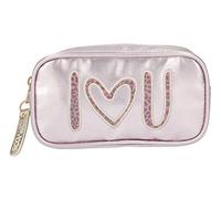 Depesche- Topmodel, Astuccio Rosa con Ricamo I Love You, Circa 19 x 10 x 5,5 cm, per riporre Cosmetici, 10861-042