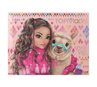 Depesche 12705 TOPModel Cosy-Astuccio per cancelleria con matite, Gomma, graffette, Blocco Note e Specchio, Grande Circa 20 x 15,5 x 3,2 cm, Colore Nero, Youth Large / 11-13