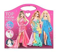Depesche Create Your Design alla Moda 12577 TOPModel Crea Il Tuo Speciale colorare con 52 Pagine per disegnare Abiti Glamour, Libro a Spirale con Modelli prestampati, Accessori Inclusi