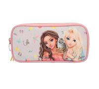 Depesche TOPModel Juicy 13325 - Borsa a tracolla in crema e rosa, con motivo scimmia e motivo colorato, con scomparto a rete