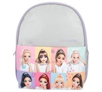 Depesche TOPModel Snap Shots 12594 - Zaino viola e argento con motivo modello, borsa con spallacci regolabili