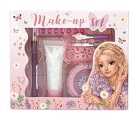 Depesche TOPModel Summer Feeling 13167 - Set di Trucchi in Viola e Rosa, con Penna per Trucco, Gel Glitterato, Pietre Decorative, ECC., con Pennello e applicatore