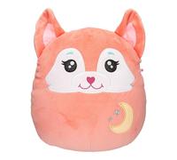 Depesche Ylvi Swoppies 13048 - Peluche a forma di volpe in arancione, con effetto luminoso, luna e orecchie appuntite, circa 30 cm
