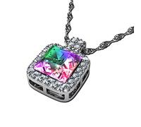 Dephini - aurore boreale cristalli SW | collana argento donna 925 con zirconi cristalli | piazza arcobaleno gioielli regali per donne