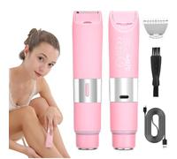 Depilatore 2 in 1 a doppia testa per donne, epilatore ricaricabile, mini depilatore elettrico senza fili per viso corpo, zona bikini, ascelle, braccia, gambe