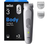 Braun Trimmer Per Il Corpo, Body Groomer Series 3, 3 Strumenti Per La Rasatura, Con Protezione SkinGuard, Durata Di 80 Min, Morbido Per Aree Sensibili, Rasatura E Rifinitura, Impermeabile, BG3530,