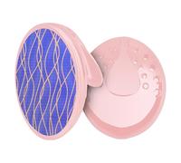 Depilatore con Nano Cristalli, Gomma per Capelli, Design della Testa in Gomma indolore. Design Ergonomico della Maniglia per Uomini e Donne (Rosa)