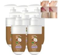 Depilatore delicato, veloce e indolore, per la rimozione dei peli del corpo e del viso, crema depilatoria per il viso con olio di cocco naturale, idratante, lenitiva (5 pezzi)