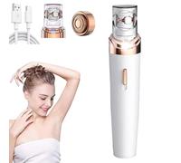 Depilatore Facciale per le Donne, 2026 Epilatore Facciale Elettrico Portatile Epibella con Luce Led, Rasoi Indolore Signora per Viso, Corpo, Gambe, Bikini (White,Rechargeable*1)