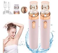 Depilatore Facciale per le Donne, 2026 Epilatore Facciale Elettrico Portatile Epibella con Luce Led, Rasoi Indolore Signora per Viso, Corpo, Gambe, Bikini (Pink,Rechargeable*2)