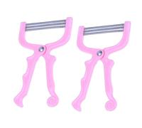 Depilatore Manuale per Viso 2 Pezzi in Acciaio Inossidabile Rosa | Rimozione Rapida dei Peli Dalla Radice, senza Sostanze Chimiche Aggressive, Set Pratico da Due Pezzi