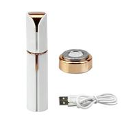 Depilatore per il viso da donna, ricaricabile, rasoio elettrico da donna, indolore, 1 testina di ricambio inclusa, rasoio per peli del viso alimentato tramite USB, design elegante portatile, per