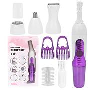 Depilatore per il Viso per le Donne, Rasoio per del Naso in Acciaio Inossidabile, Rasoio per Viso da Donna 6 in 1 e Rasoio per Sopracciglia Rasoio Elettrico Portatile per Mento,