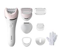 Depilatrice Philips Epilator Series 8000 BRE721/00 Wet & Dry 32 pinzette Rosa Bianco