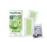 Depilsoap® - Strisce Depilatorie Viso - Indicato Per Pelli Normali - 20 Strisce Depilatorie E 4 Salviettine Post-Depilazione - Formula Arricchita Con Olio Di Avocado E Olio Di Jojoba
