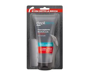 Depilzero - Crema Depilatoria Uomo Sotto La Doccia, Elimina il pelo lasciando la pelle liscia e morbida 200ml