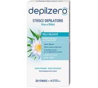 Depilzero Strisce Depilatorie Viso E Bikini Loto E Aloe Vera 20pz