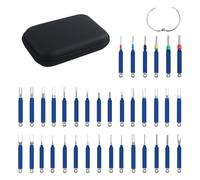 Depinning Tool Set - 36 Piece Precision Steel Pins with Color Coded Handles, Safe Connector Release and Wire Lock Disengagement, Wiring Harness Service Kit | Auto Repair Panel Trim Battery Leads