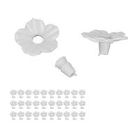 Depisuta 30 Pacchetti Fiori di Alimentazione in Plastica per Prolungare la Vita del Suo Alimentatore, Adatto a Tutti gli Appassionati di Uccelli (WHITE)