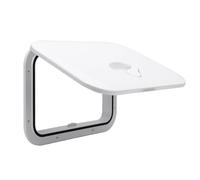 Depisuta Boccaporto di Accesso al Ponte Marino, Coperchio per Boccaporto Rettangolare Impermeabilizzante da 14,76 X 10,63 Pollici con Cerniera da 180 Viti di Installazione con Maniglia (White)