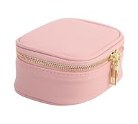 Depisuta Borsa per il Trucco con Specchio Led 2000Mah Rosato Custodia Cosmetica con Luce a 3 Colori Dimmabile Luce per Donne Makeup Artists Travel