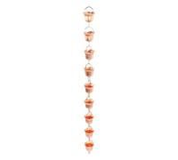 Depisuta Catena di Pioggia, 3,28 Piedi Flower Rame Regolabile Catcher Funzionale e Decorativa Catene di Grondaia Sospesa per Grondaia Esterna, Drenaggio, Downspout di Sostituzione (Gloria mattutina