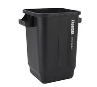 Depisuta Cestino per la Cucinas, Salvamento Spaziale Compatto PE Cestino per Rifiuti di Plastica con Manici Robusti e Finitura Opaca, Cestino di Scarto di Banda per il Salotto (BLACK)