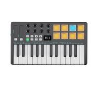 Depisuta Controller Tastiera MIDI, Macchina Beat Maker USB Bluetooth a 25 Tasti con Pad Sensibili Alla velocità, Ricevitori Wireless, modalità Arpeggiatore e Accordi per la Musicale (BLACK)