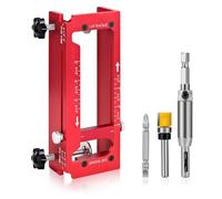 Depisuta Dima per cerniere per porte, Mortasatrice per cerniere per porte, Dima per mortasatrice regolabile, Kit di installazione cerniere per angoli d a 2,5" a 5" L T 1/4" 5/8" R