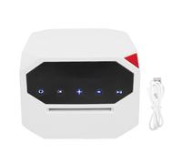 Depisuta Distributore Automatico di Carte per 1-2 Mazzi Supporta 8 Giocatori, Rivenditore di Carte da Gioco Ruotabile a 360 Gradi, Distributore di Ricaricabile Tramite USB per Poker (White)