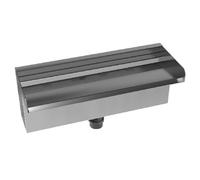 Depisuta Funga a Cascata di Piscina Rettangolare con Piscina in Acciaio Inossidabile per Cannone con Piattaforma a Flusso d'Acqua più Ampia e Connettore per Tubi per Giardino All'aperto (400 mm)
