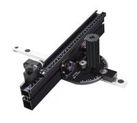 Depisuta Goniometro per da banco, goniometro compatto per da banco con guida da 360 mm, fermo ribaltabile e fermi ad angolo positivo, per tagli di legno.