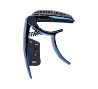 Depisuta Guitar Capo Tuner 2 in 1, Morsetto di Accordatura in Lega di Zinco con Display a LED, Accordatura della Luce in Esecuzione, USB Ricaricabile per Basso Classico Acustico (BLUE)