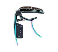 Depisuta Guitar Capo Tuner 2 in 1, Morsetto di Accordatura in Lega di Zinco con Display a LED, Accordatura della Luce in Esecuzione, USB Ricaricabile per Basso Classico Acustico (Colorato)