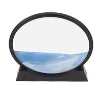 Depisuta Immagine Artistica di Sabbia in Movimento, Movimento Liquido Artistico di Sabbia 3D da 12 Pollici con Telaio Rotabile a 360 Gradi per Decorazioni per l'ufficio per la Casa (BLUE)