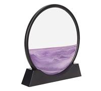 Depisuta Immagine Artistica di Sabbia in Movimento, Movimento Liquido Artistico di Sabbia 3D da 12 Pollici con Telaio Rotabile a 360 Gradi per Decorazioni per l'ufficio per la Casa (PURPLE)