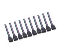 Depisuta Luce a Striscia a LED 4pin Set di Cavi del Connettore Femmina Maschio Facile Senza Saldatura 10 Pezzi per Progetti Artigianali